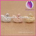 High quality Swan 925 sterling silver micro pave cz beads